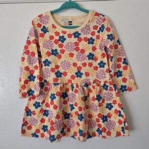 Tea Collection Floral Long Sleeved Twirl Dress Size 2